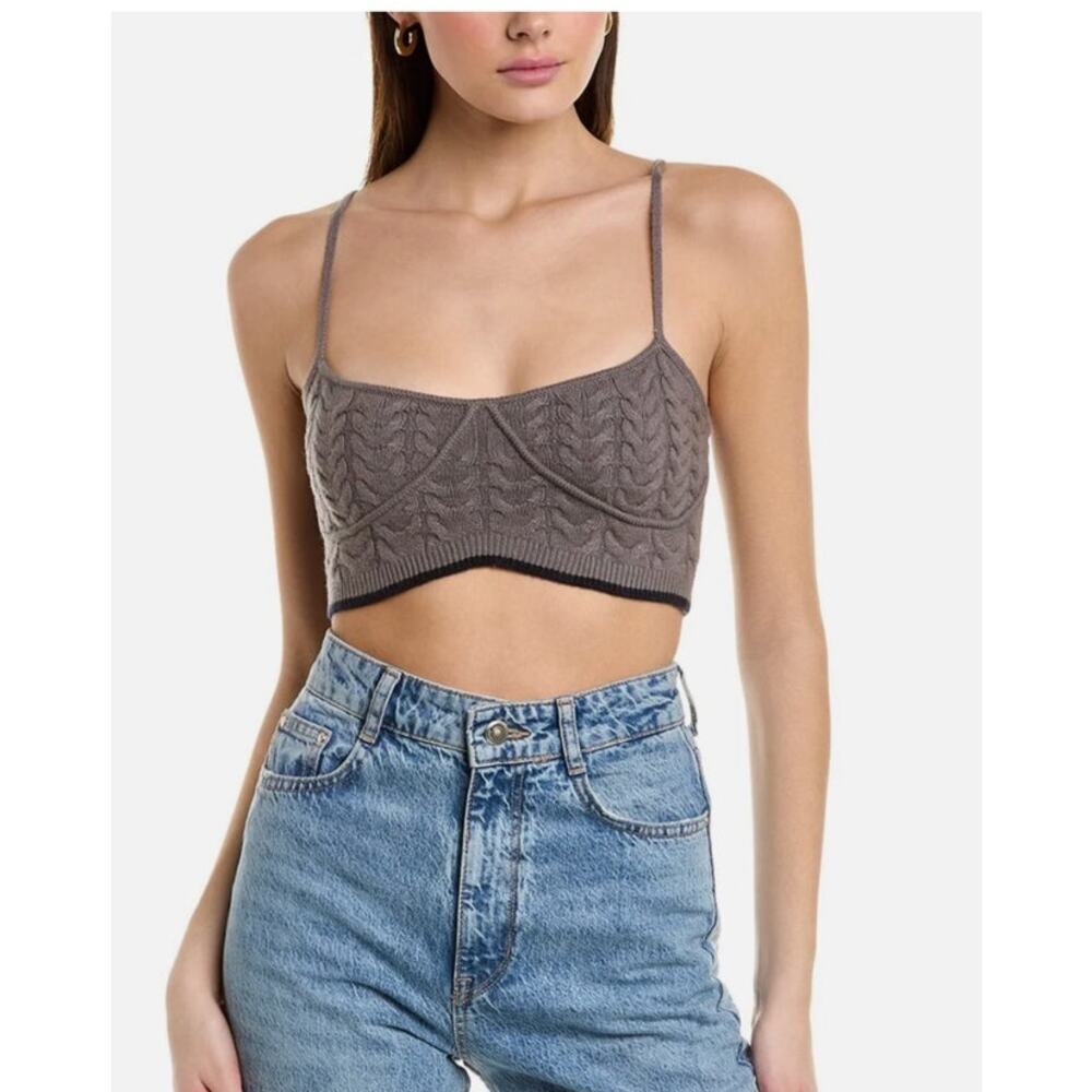 Favorite Daughter The Lauren Bra Crop Top Knit Size Medium NWT
